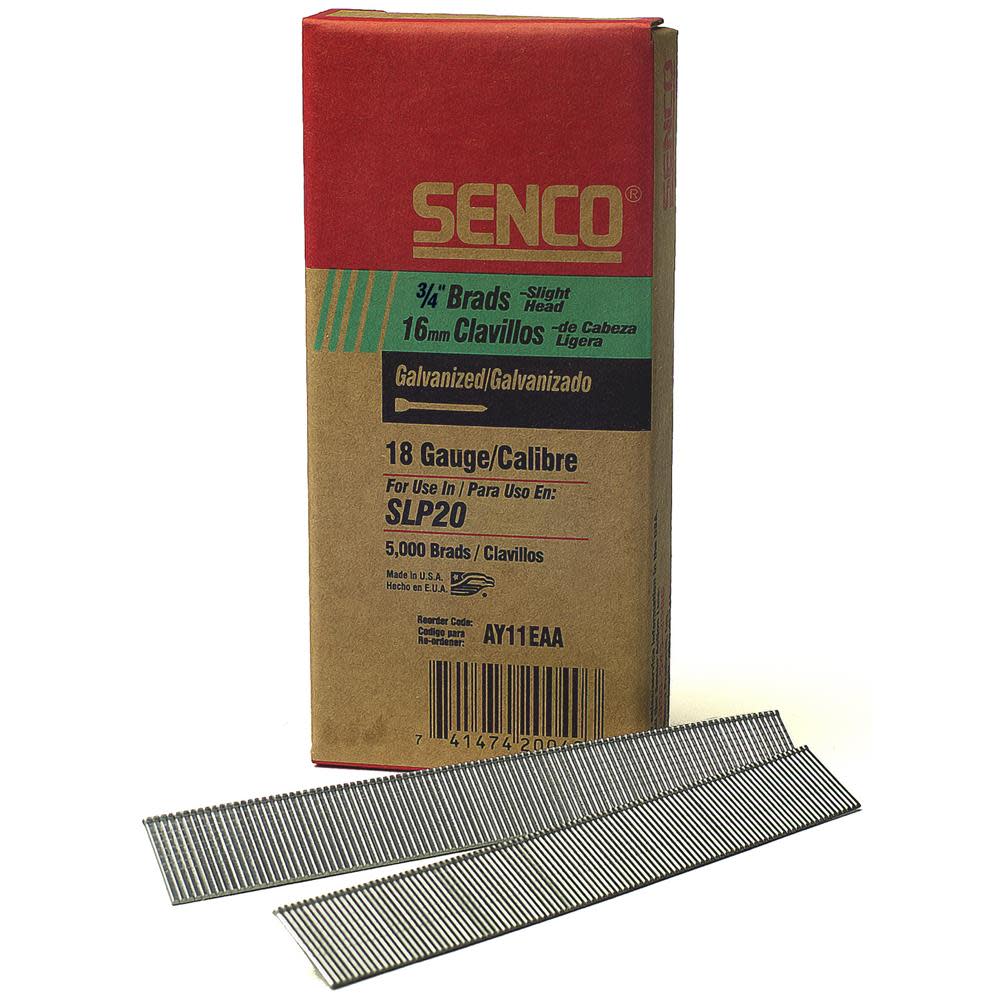 Senco 3/4 In. x 18 Gauge Smooth Galvanized Straight Nail - Flockneti