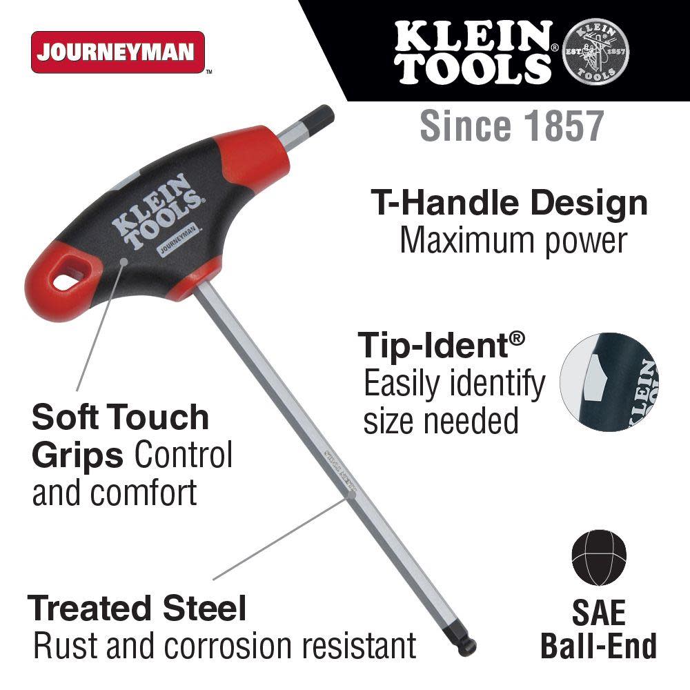 Klein Tools 6″ SAE Ball End T-Handle with Stand - Flockneti