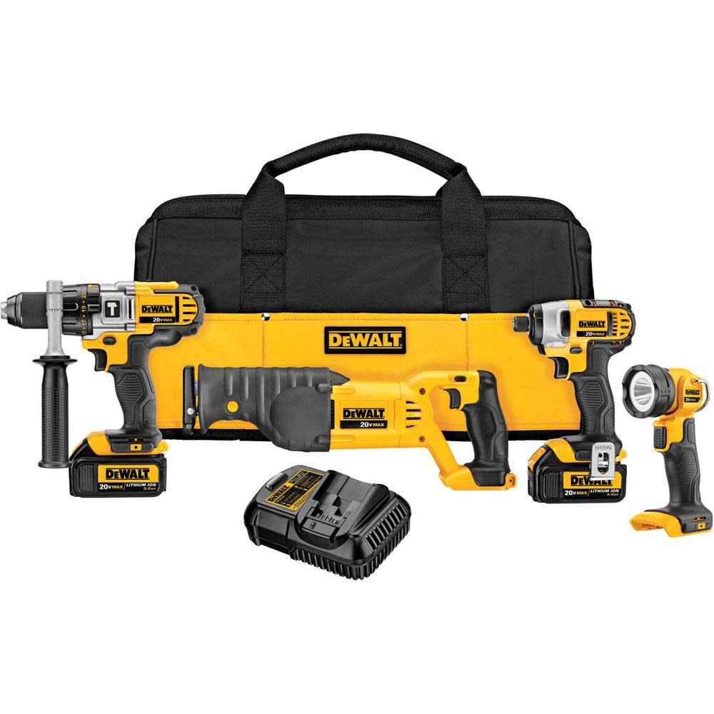 DEWALT 20V MAX Premium 4-Tool Combo Kit - Flockneti