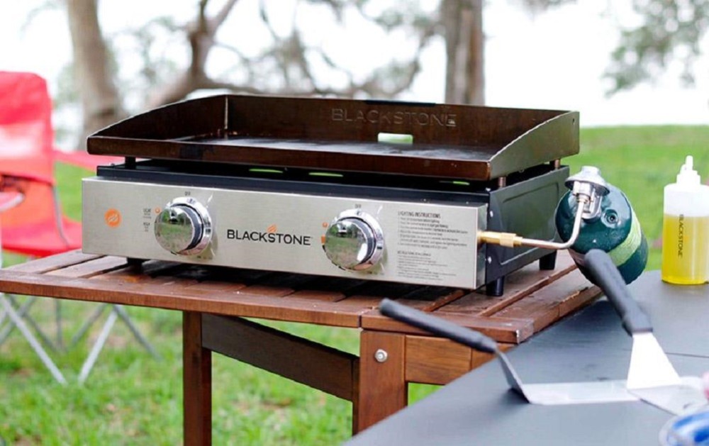 Blackstone Tabletop Griddle 22″ Stainless Steel Front Plate with Cover - Flockneti
