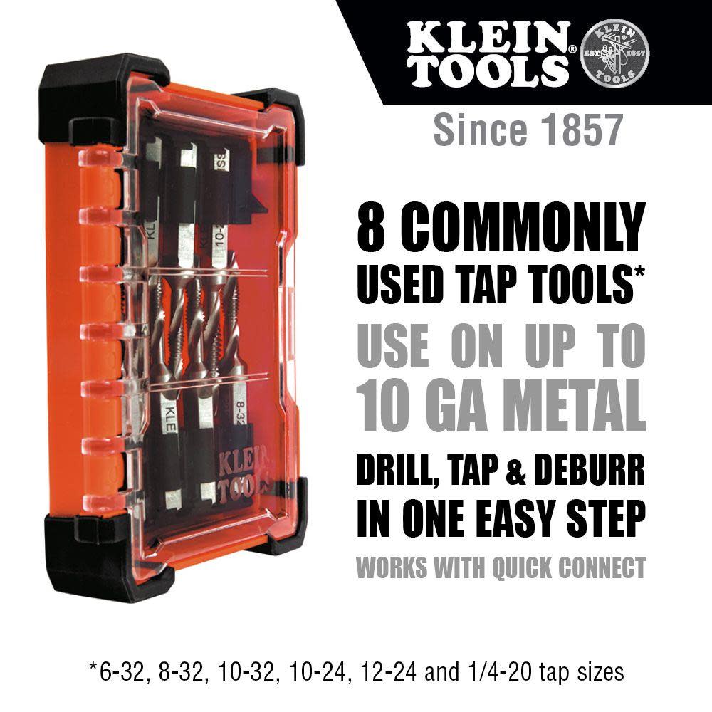 Klein Tools 8 Piece Drill Tap Tool Kit - Flockneti