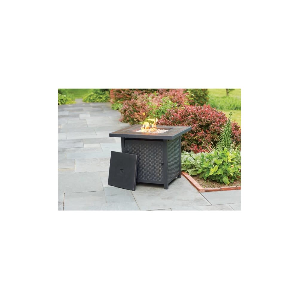 Living Accents Propane Fire Kit 30″ Black Steel Square - Flockneti