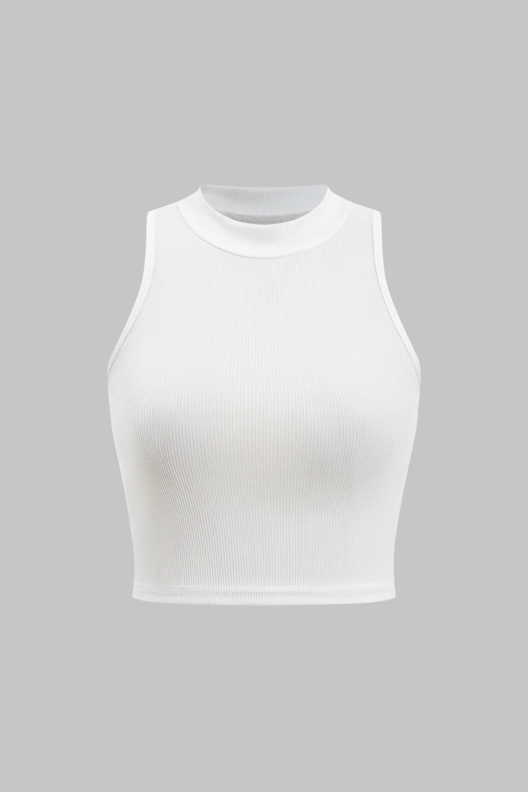 Basic Textured Sleeveless Tank Top - Flockneti