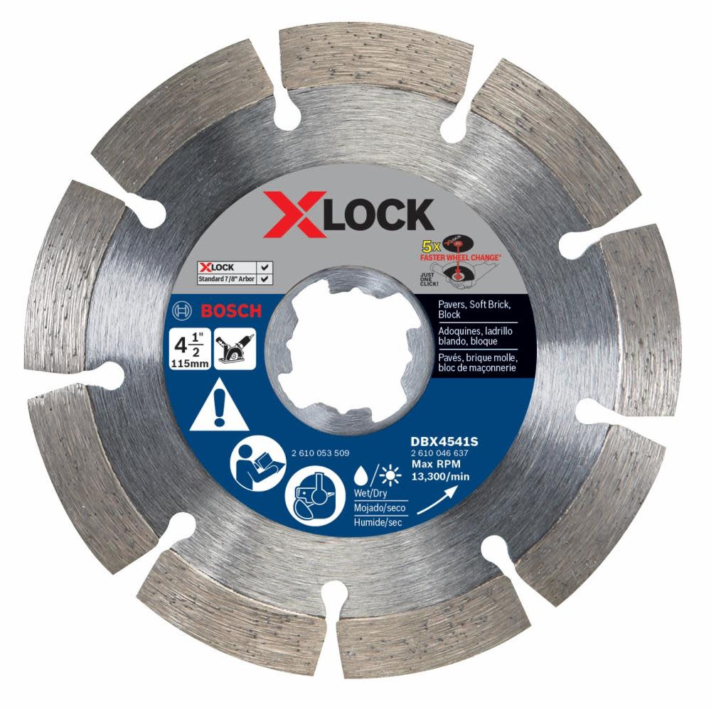 Bosch 4-1/2 In. X-LOCK Segmented Rim Diamond Blade - Flockneti