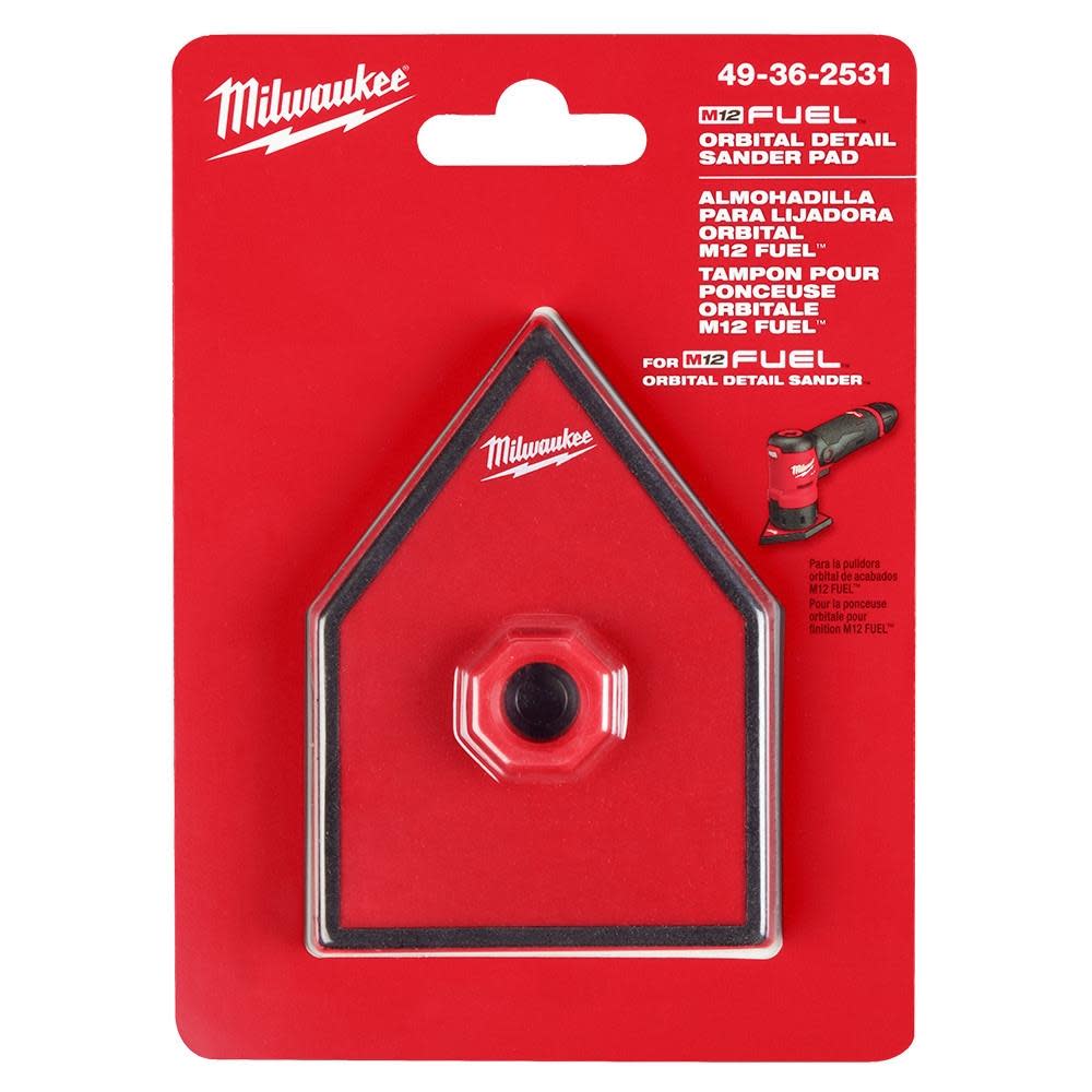Milwaukee M12 Orbital Detail Sander Pad - Flockneti