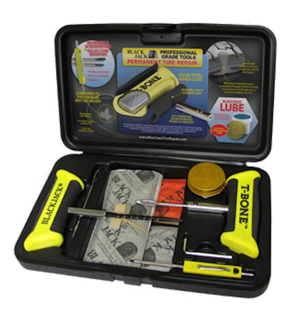 Black Jack Tire Repair Multi Use Tire Repair Kit with T-Bone Handles & Screwdriver - Flockneti