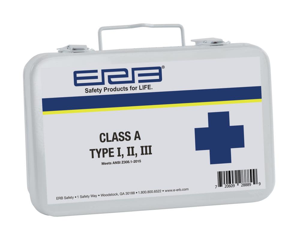 ANSI 2015 Class A First Aid Kit, Metal Box - Flockneti