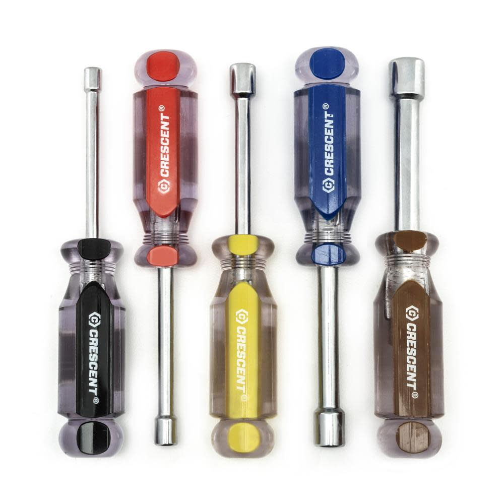 Crescent Nutdriver Set SAE Solid Shaft Tri-lobe Acetate 5pc - Flockneti