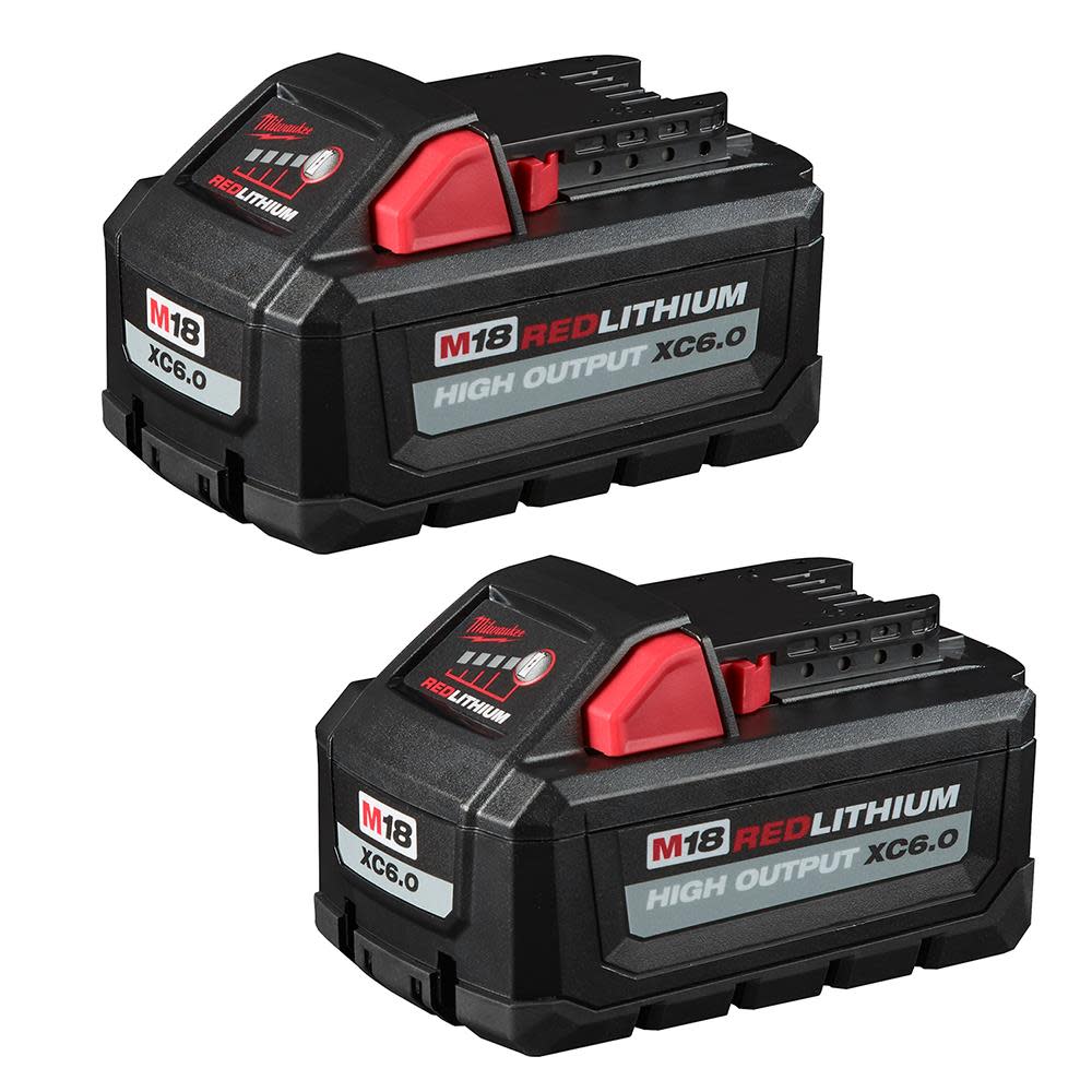 Milwaukee M18 REDLITHIUM HIGH OUTPUT XC 6.0Ah Battery Pack (2pk) - Flockneti