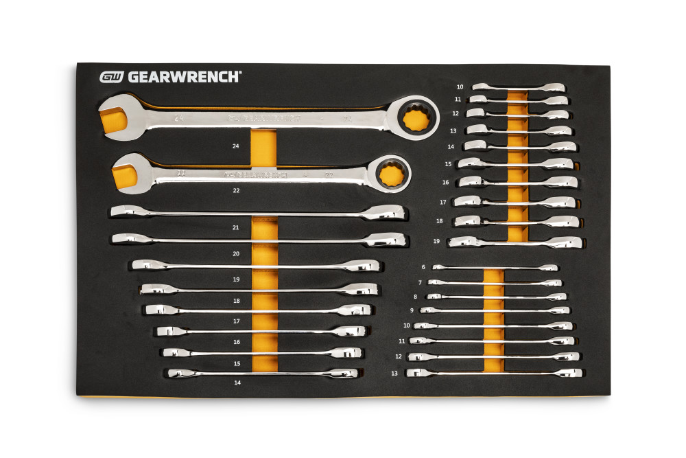 GEARWRENCH Metric Ratcheting Wrench Set 28pc - Flockneti