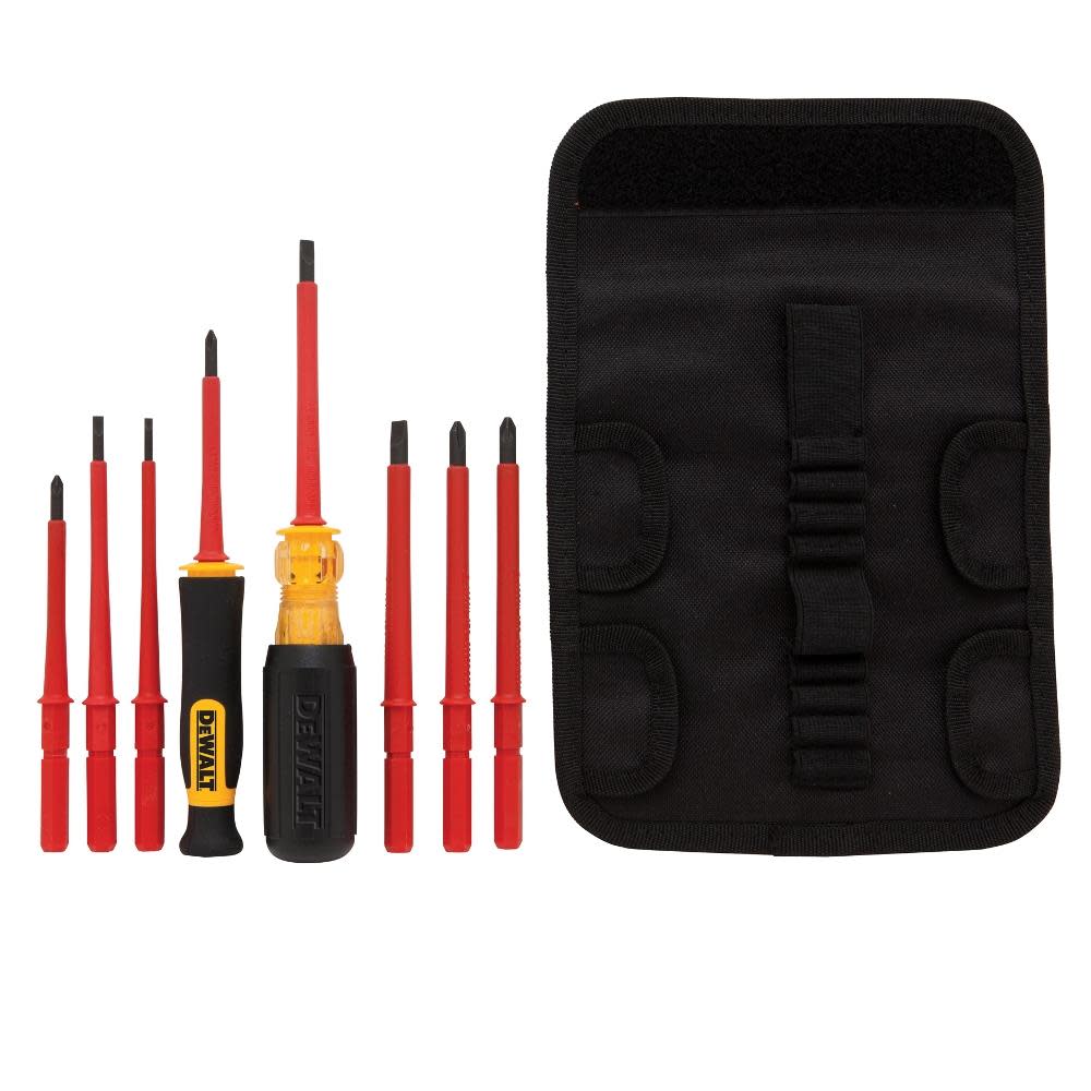 DEWALT 10 Piece Vinyl Grip Insulated Screwdriver Set - Flockneti
