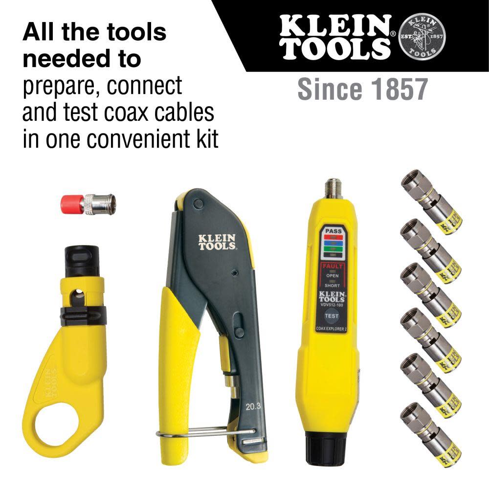 Klein Tools Coax Installation & Test Kit - Flockneti