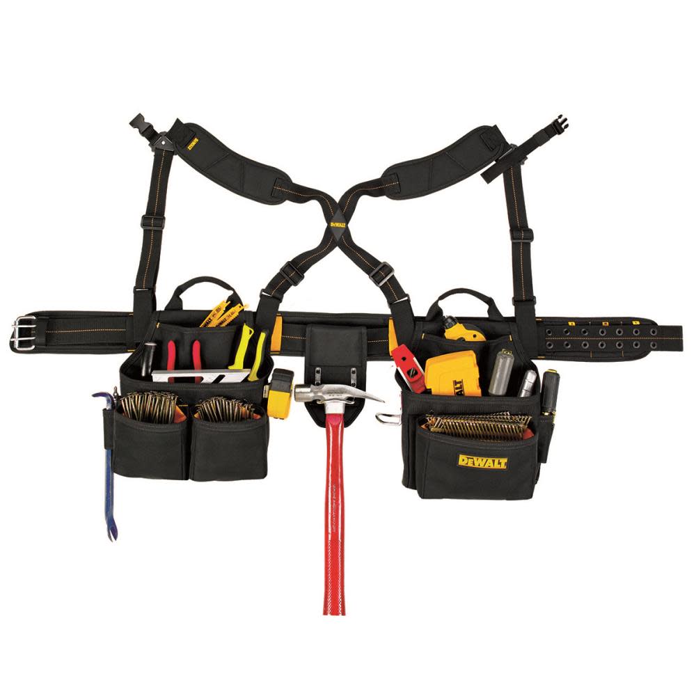 DEWALT 20 Pocket Framer’s Combo Apron and Yoke-Style Suspenders - Flockneti