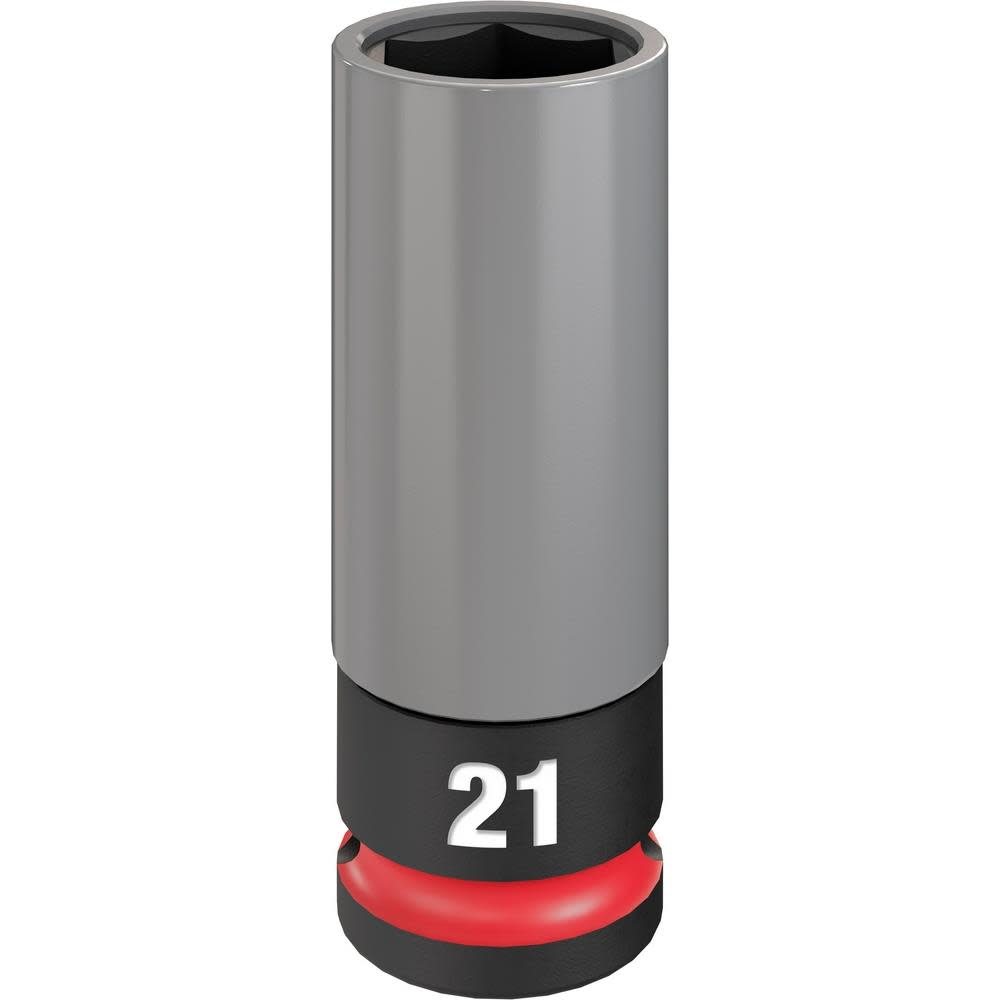 Milwaukee SHOCKWAVE Impact Duty Socket 1/2 Drive 21MM Metric Lug Nut Wheel - Flockneti