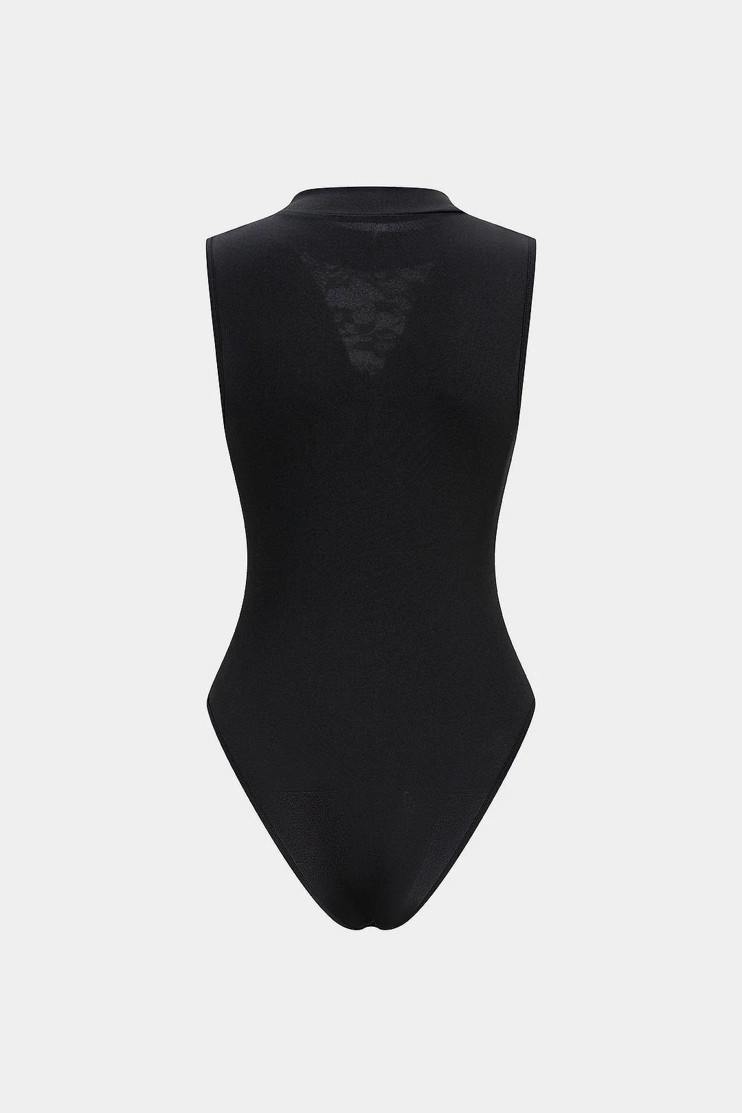 Patchwork Draped Cowl Neck Cut Out Sleeveless Bodysuit - Flockneti