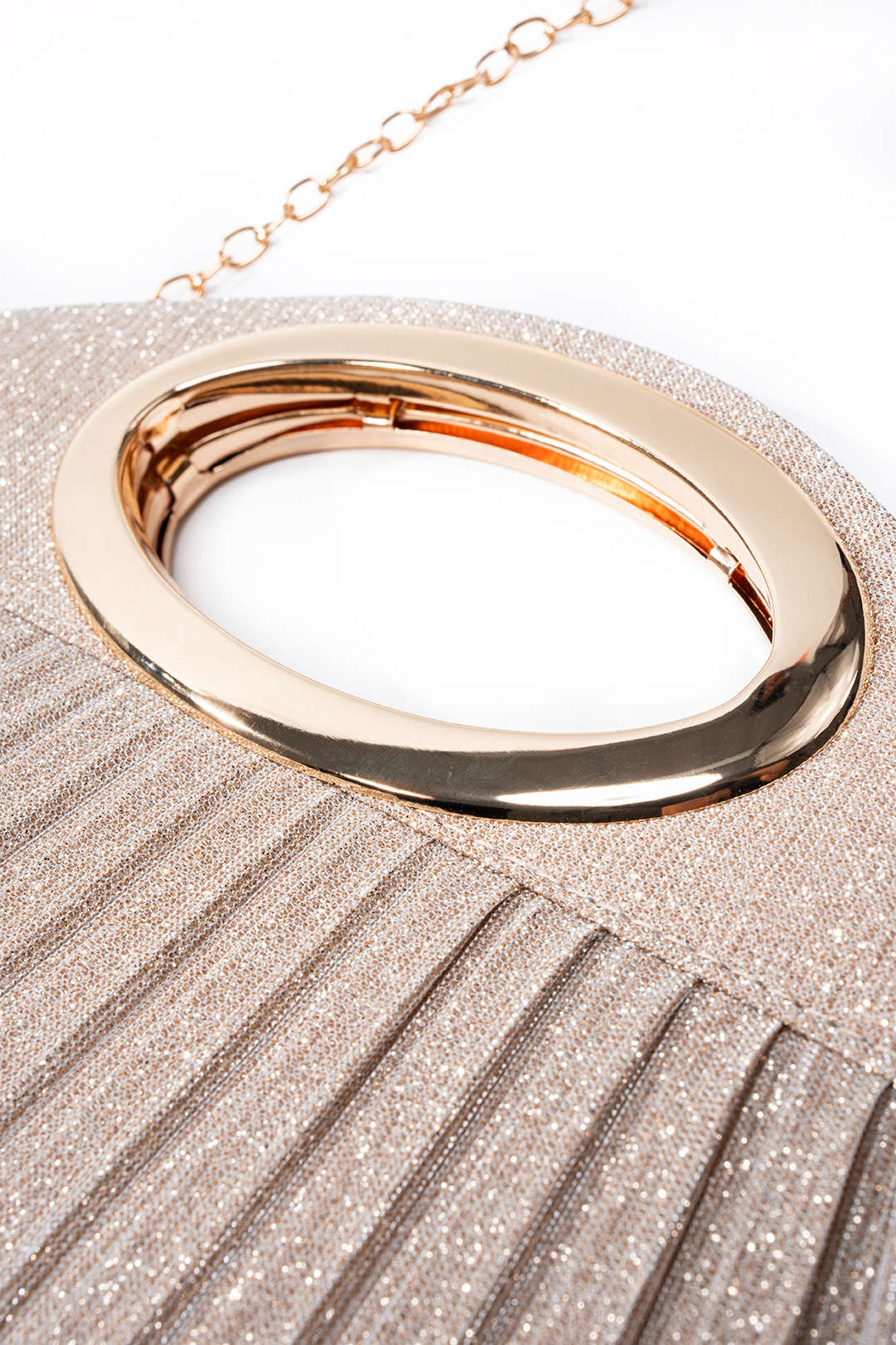 Pleated Metal Ring Tote Bag - Flockneti