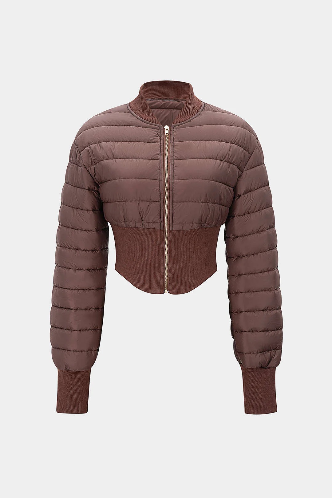 Patchwork Zipper Puffer - Flockneti