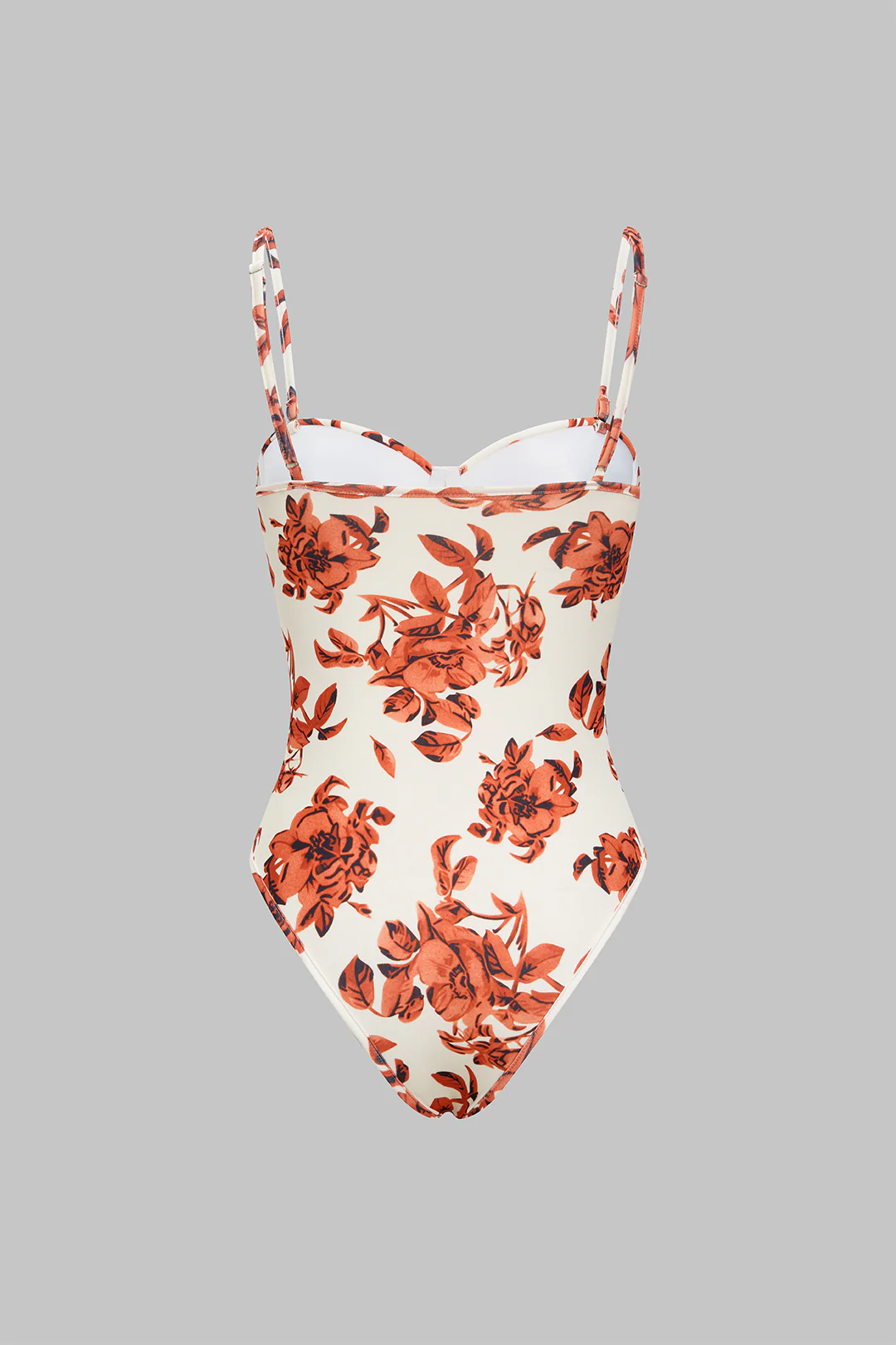 Floral Print Slip Sleeveless Bodysuit - Flockneti