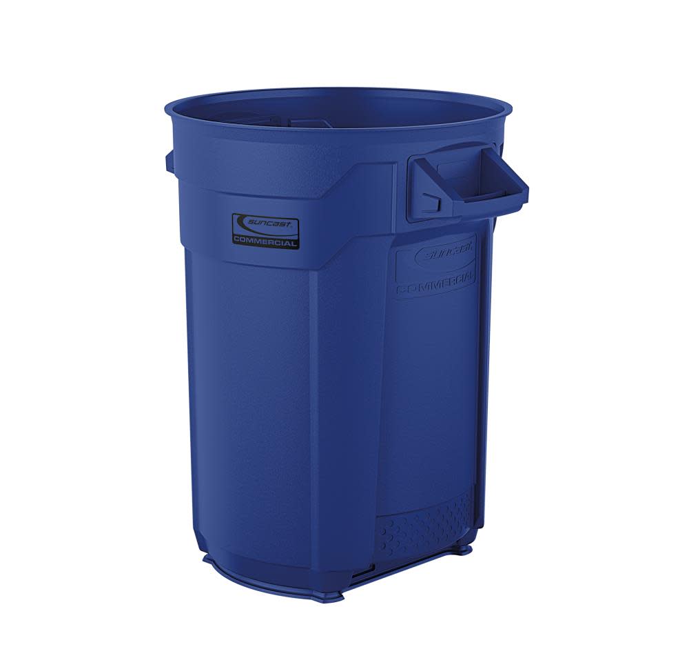 Suncast Plastic Utility Trash Can – 32 Gallon Blue - Flockneti