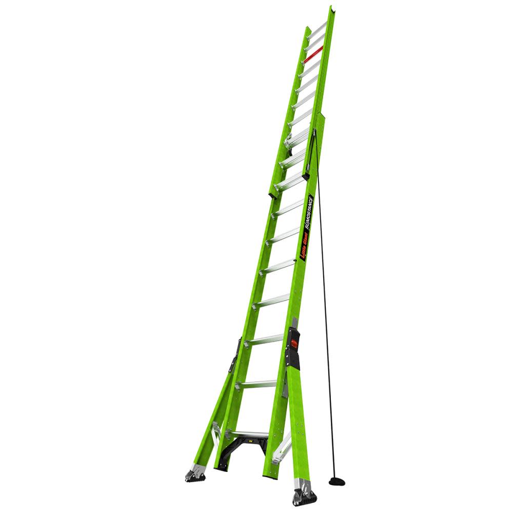 Little Giant Safety HyperLite SumoStance 20 ft Type IA Fiberglass Extension Ladder - Flockneti