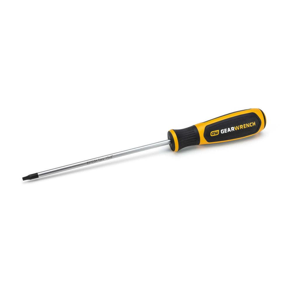 GEARWRENCH T15 x 6″ Torx Dual Material Screwdriver - Flockneti