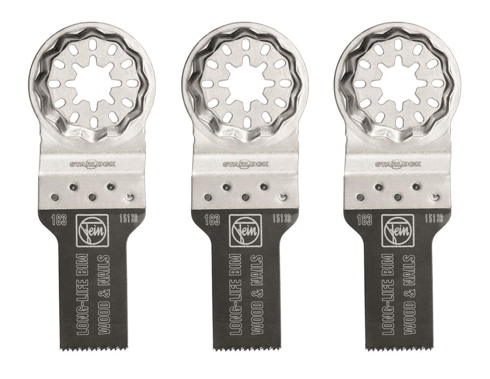 Fein StarLock E-Cut 183 Long-Life Saw Blade with Bi Metal Teeth for All Woods Plasterboard and Plastic Materials - Flockneti
