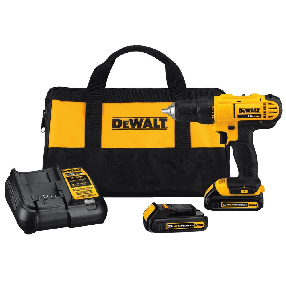 DEWALT 20 V MAX Li-ion Compact Drill/Driver Kit - Flockneti