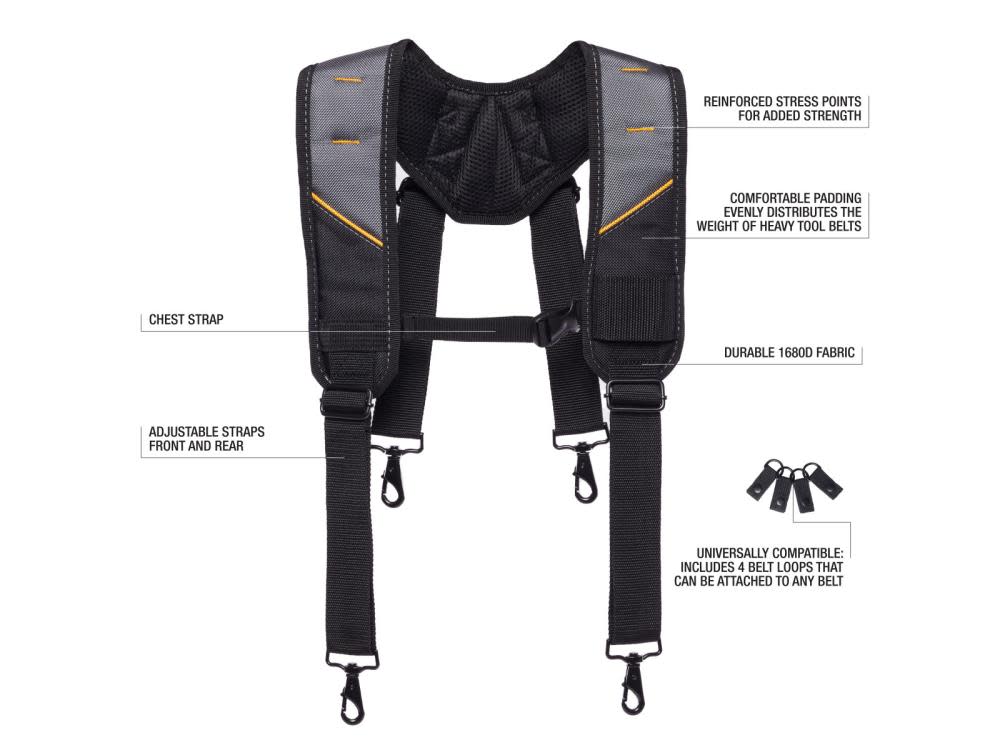 Toughbuilt Pro Padded Suspenders - Flockneti