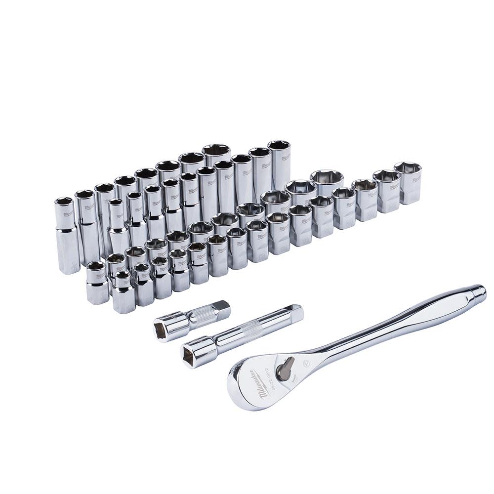 Milwaukee 47pc 1/2″ Tool Set SAE & Metric & 8pc Tool Set Bundle - Flockneti