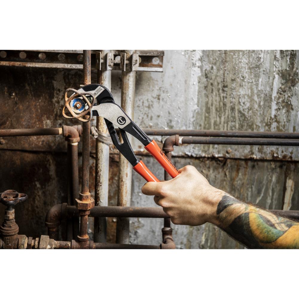 Crescent 12″ Z2 V-Jaw K9 Tongue & Groove Dipped Pliers - Flockneti