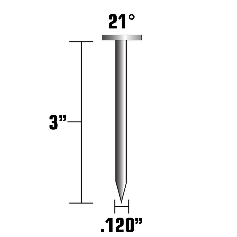 Metabo HPT 3″ Smooth Bright Basic Plastic Strip Nails 4000qty - Flockneti