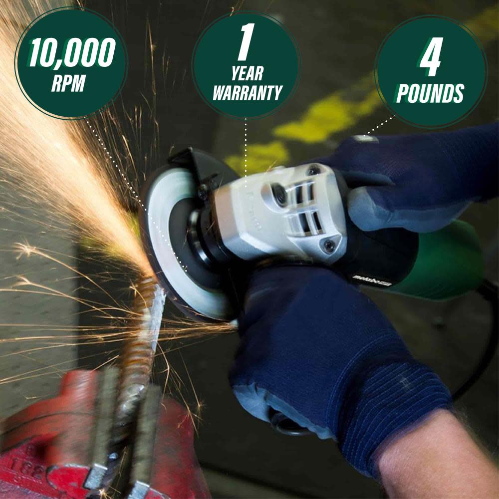 Metabo HPT 4-1/2 In. 6.2 Amp Disc Grinder - Flockneti