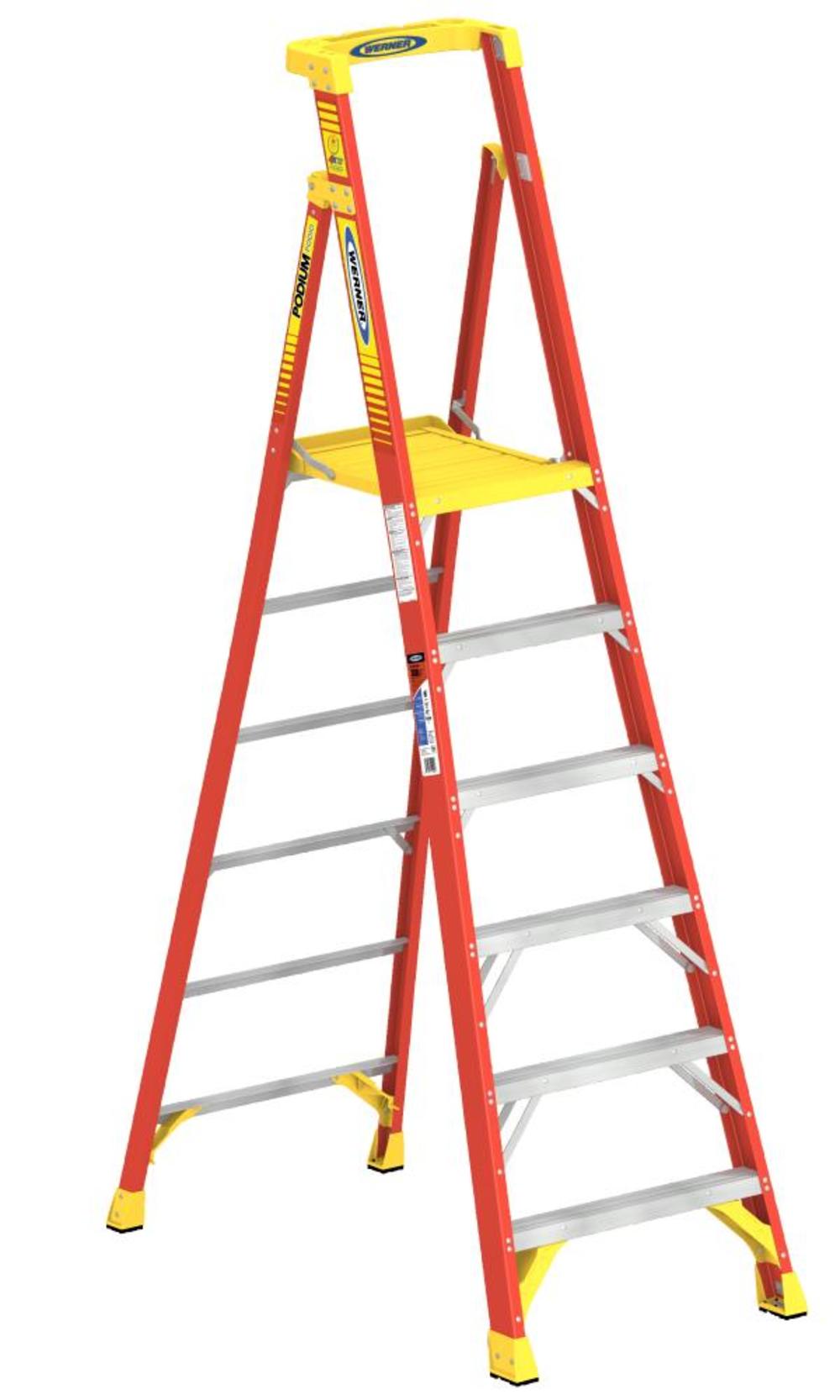 Werner Type IA Fiberglass Podium Ladder - Flockneti