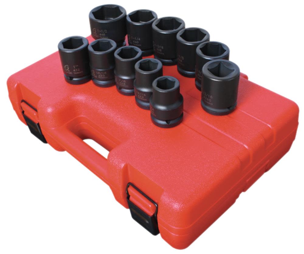 Sunex 11 pc. 3/4 In. Drive SAE Truck Service Impact Socket Set - Flockneti