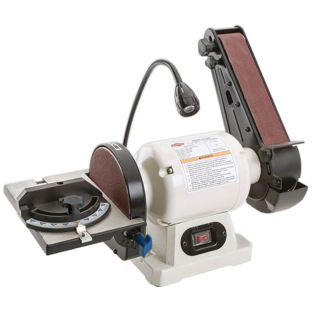 Shop Fox 2In x 27In Combo Belt / 6In Disc Sander - Flockneti