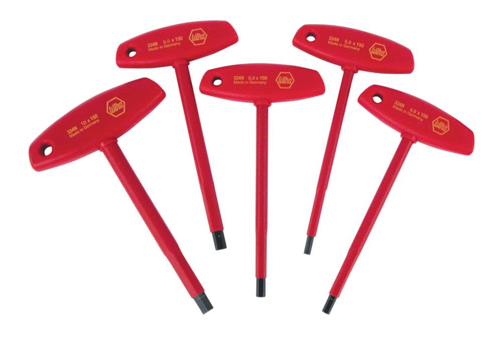 Wiha Insulated T-Handle Hex Metric 5 Pc. Set - Flockneti