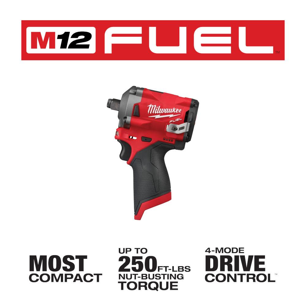 Milwaukee M12 FUEL Stubby 1/2″ Impact Wrench Reconditioned - Flockneti