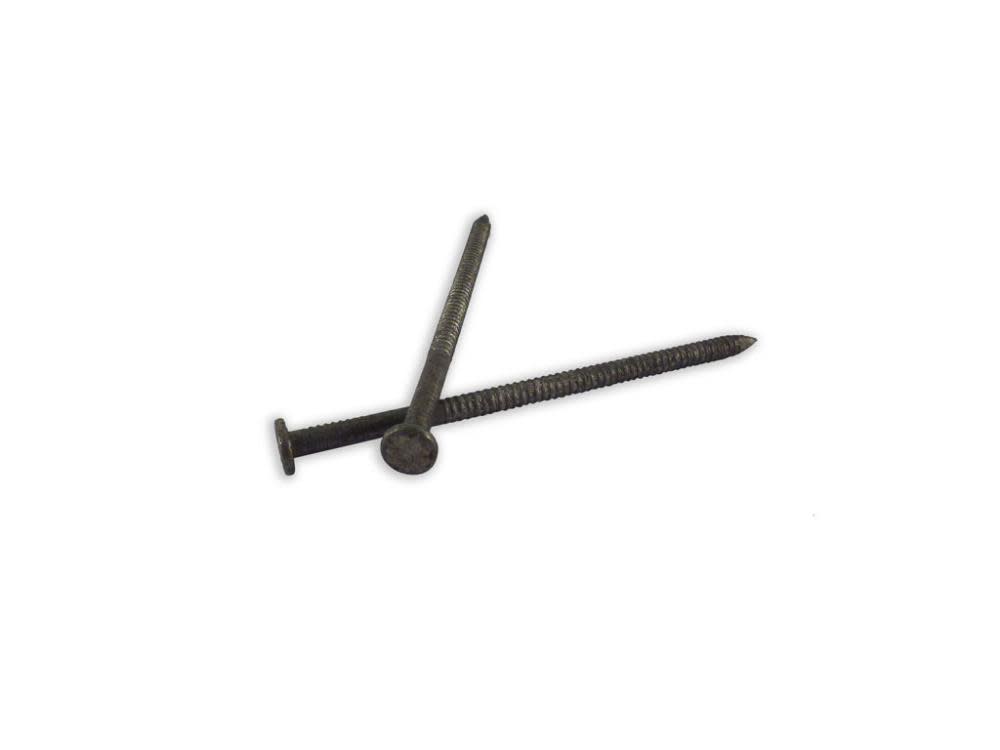 B and C Eagle WoodPro Pole Barn Heat Treated Ring Shank 40d Nails 5LB. - Flockneti