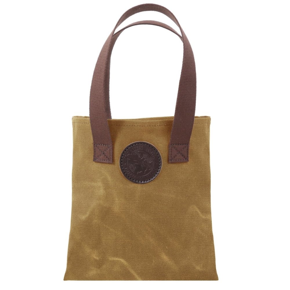 Duluth Pack 6 Liter Capacity Wax Khaki Canvas Box Style Promo Tote - Flockneti