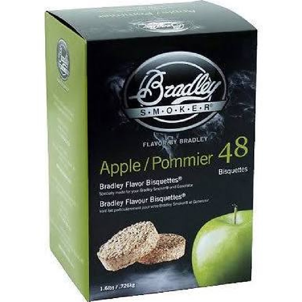 Bradley Smoker 48 Apple Flavor Wood Bisquettes - Flockneti