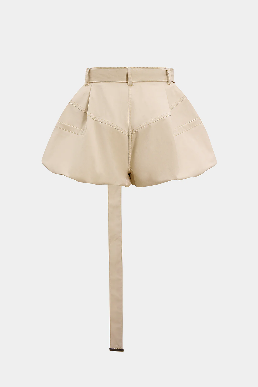 Solid Belted Shorts - Flockneti