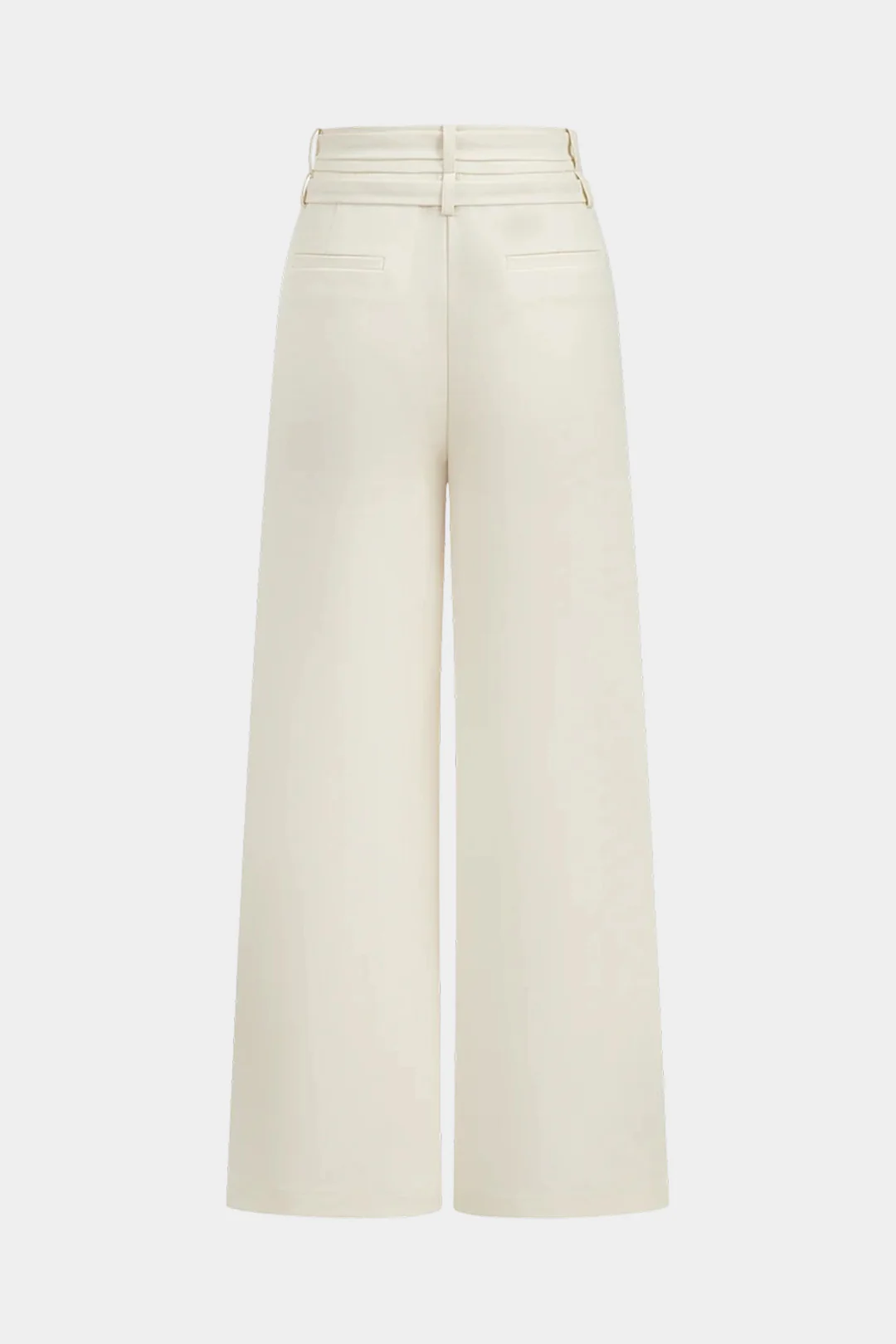 Double Belted Wide Leg Pants - Flockneti