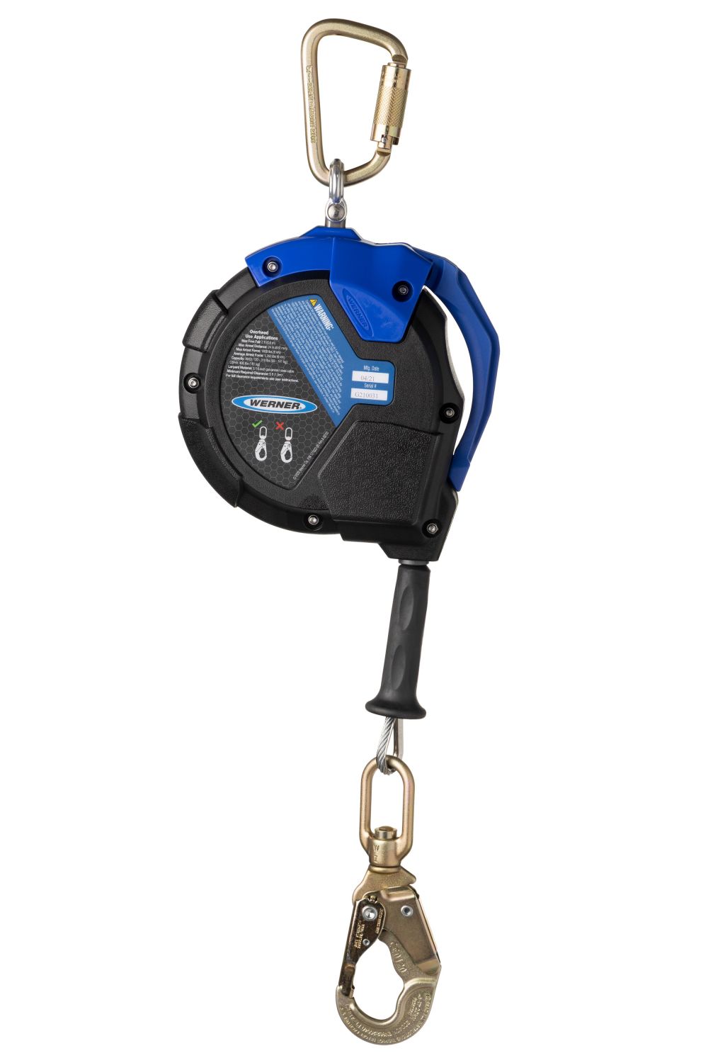 Werner 30′ Max Patrol Self-Retracting Lifeline Galvanized Cable - Flockneti