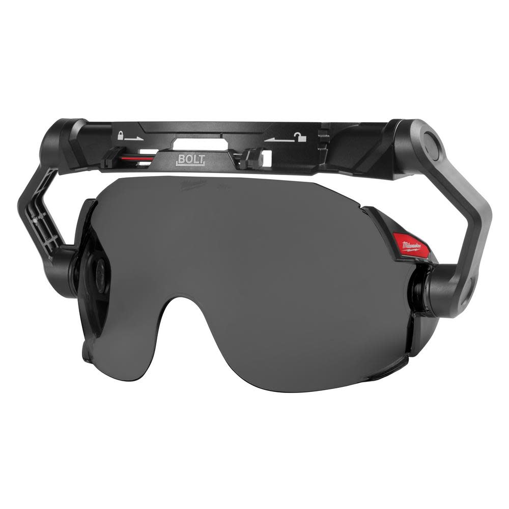 Milwaukee BOLT Eye Visor Tinted Dual Coat Lens Compatible with Safety Helmets & Hard Hats - Flockneti