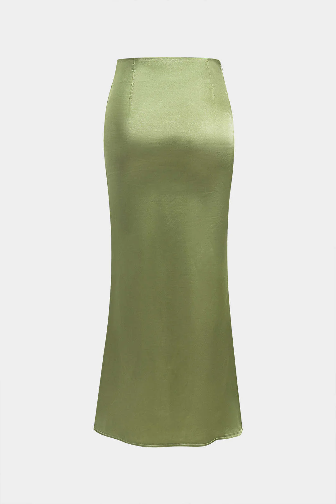 Solid Satin Zipper Skirt - Flockneti
