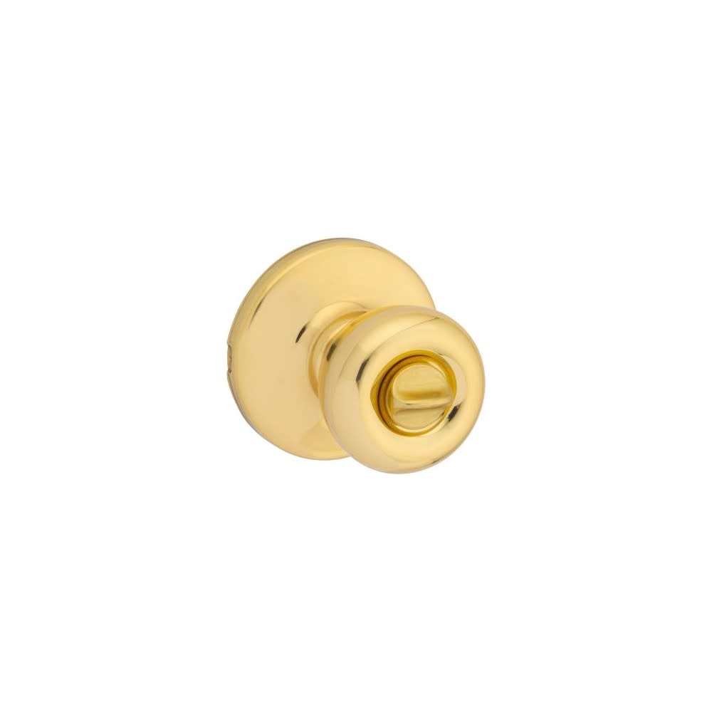 Kwikset Tylo Door Knob Polished Brass Bed & Bath Privacy Round - Flockneti