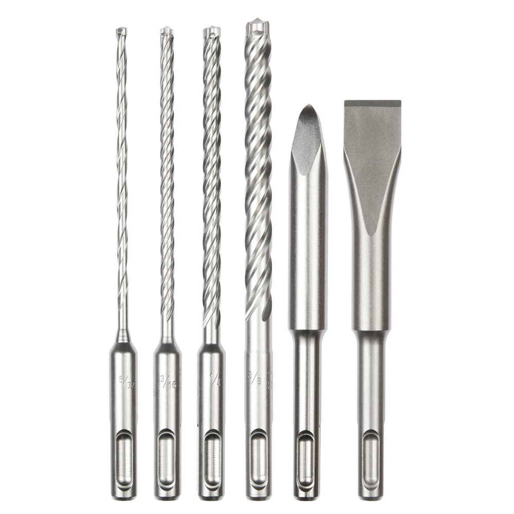 Milwaukee 6pc. SDS Plus MX4 4 Cutter & Chisel Kit - Flockneti