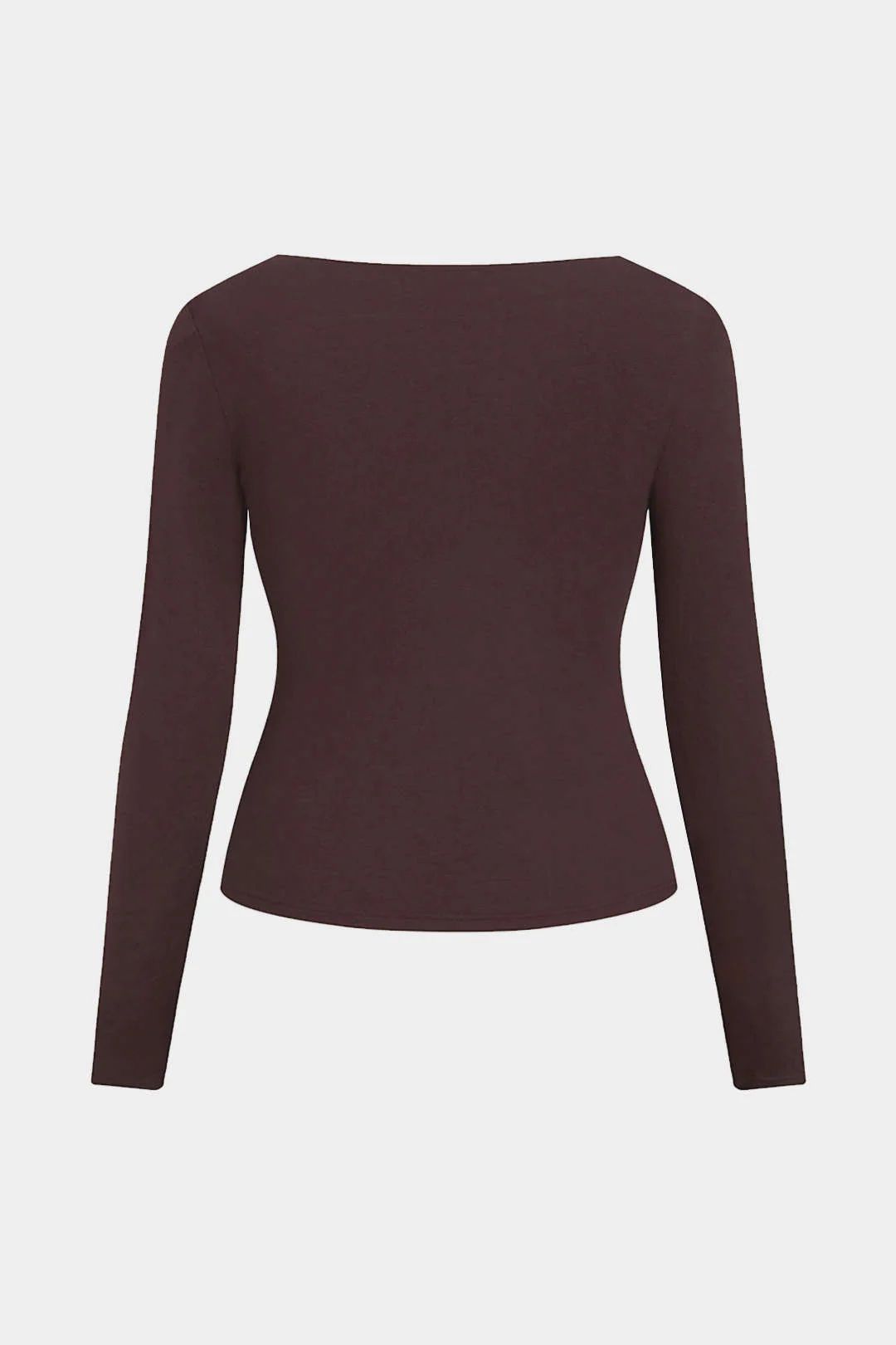 Plus Size Asymmetrical Neck Long-Sleeve Top - Flockneti