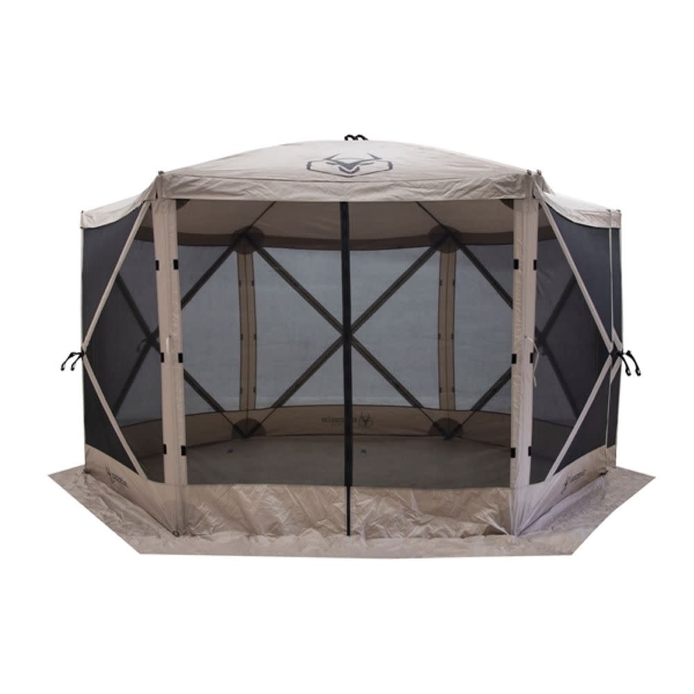 Gazelle G6 Gazebo 6 Sided 124 X 124″ Portable Desert Sand - Flockneti