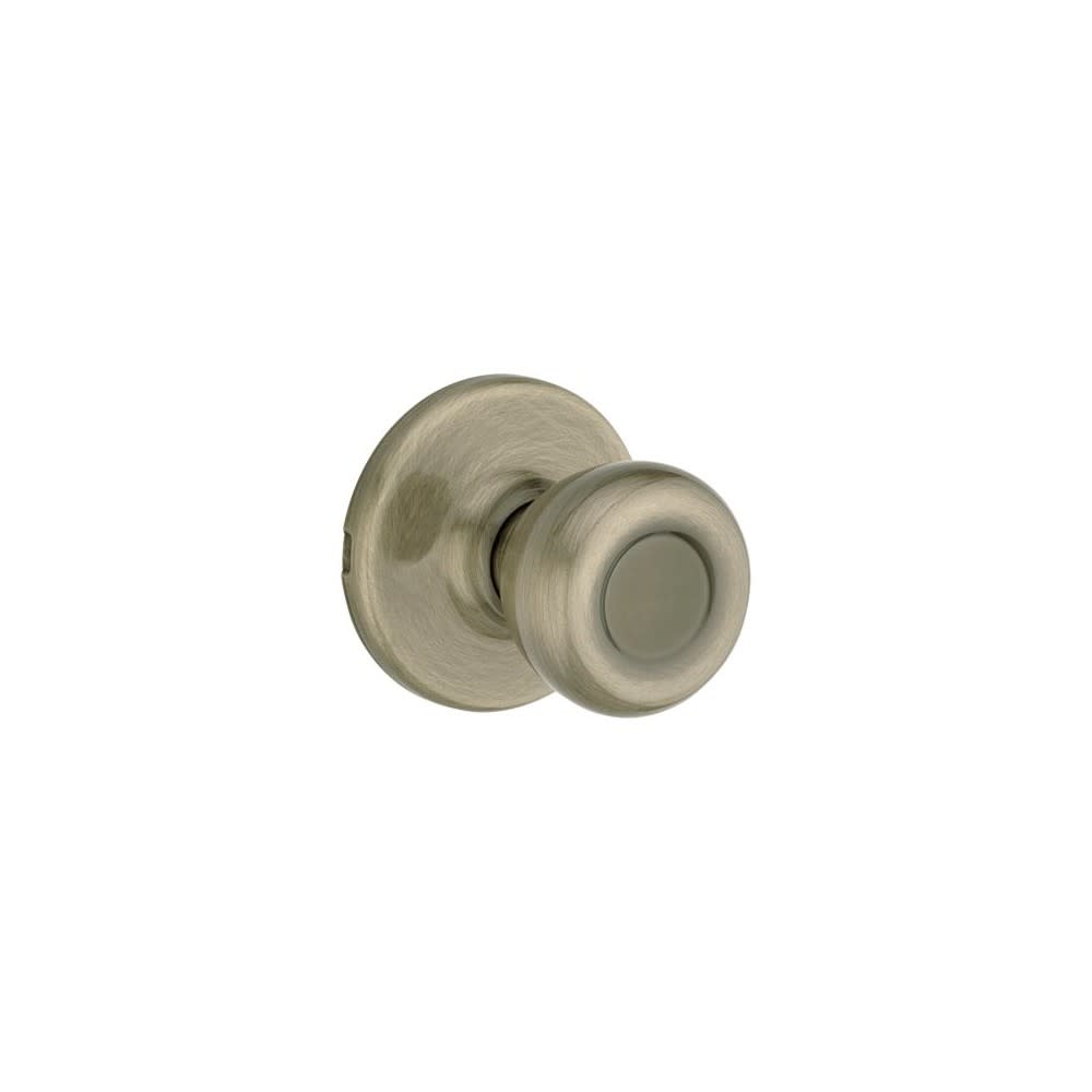 Kwikset Tylo Door Knob Antique Brass Hall & Closet Passage Round - Flockneti
